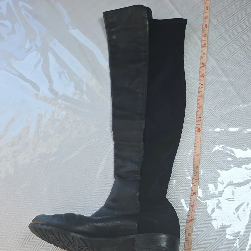 🌸Stuart‎ Weitzman Reserve Leather Black Over-the-Knee Boots